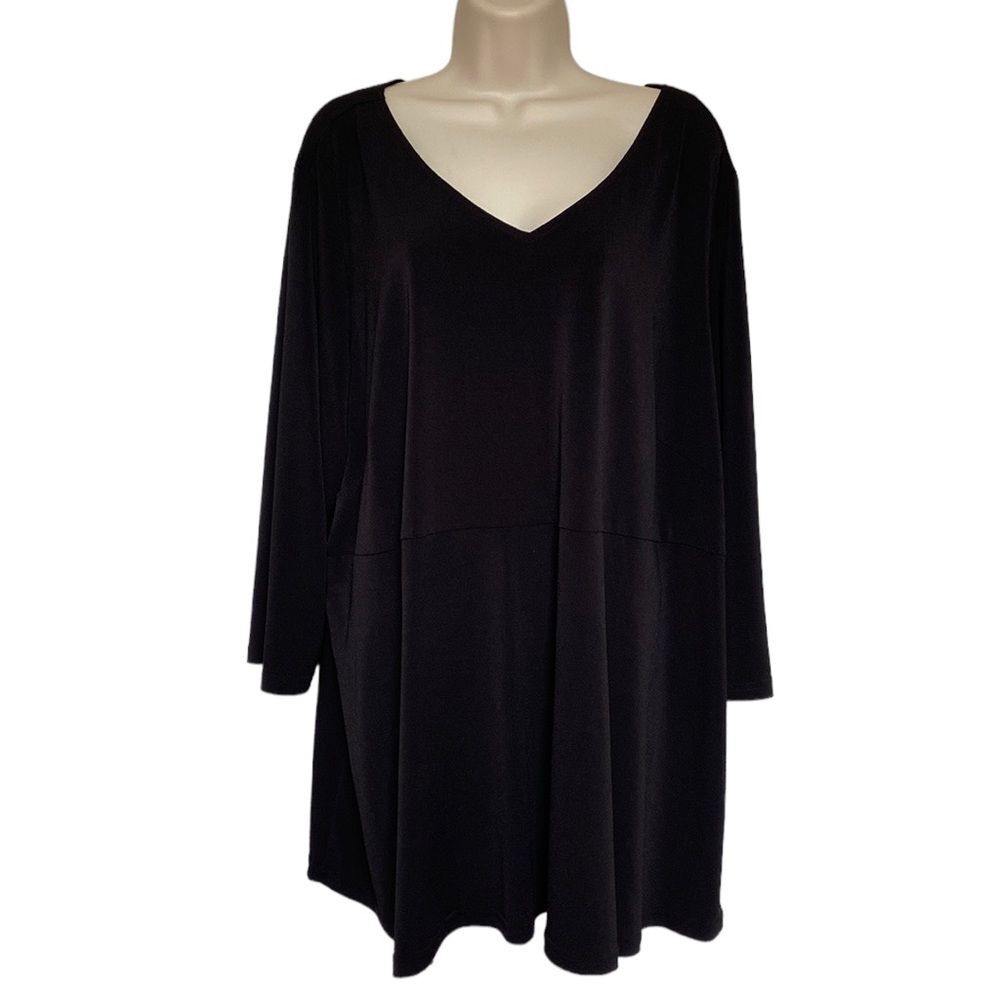 Linea by Louis Dell’Olio Black Slinky Top Sz 3X
